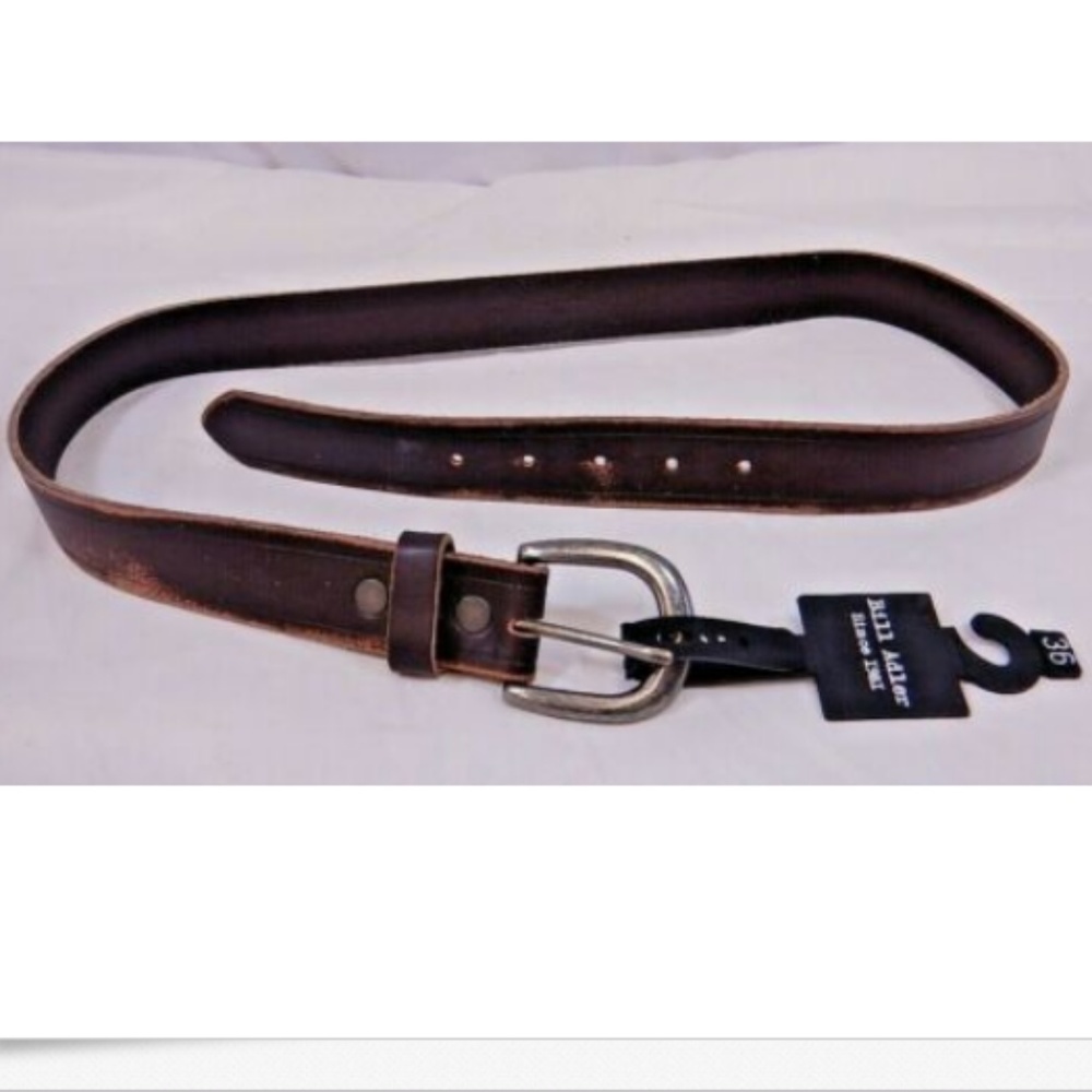 Men's Bill Adler Distressed Leather Belt Size 36